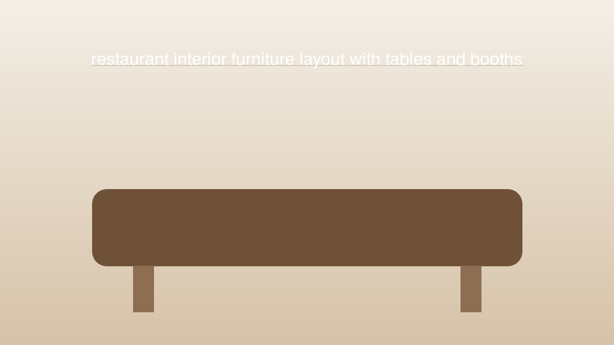restaurant interior furniture layout with tables and booths